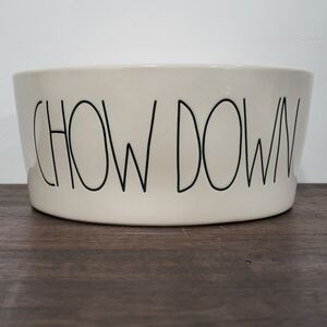 Rae Dunn Chow Down Ceramic Pet Bowl